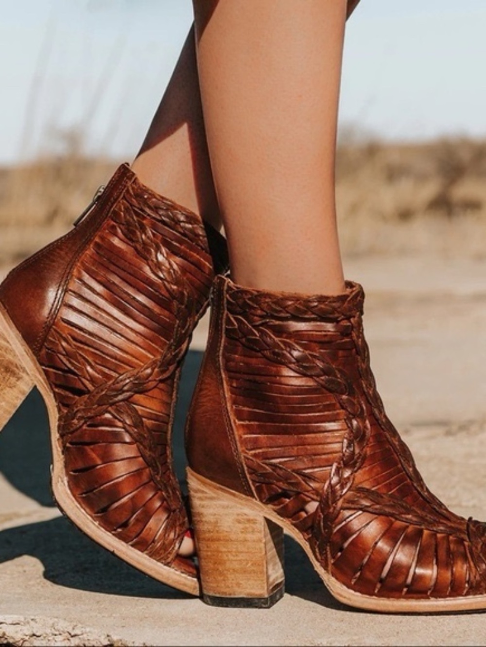 Free bird by Steven “Bela” leather braided ankle boots